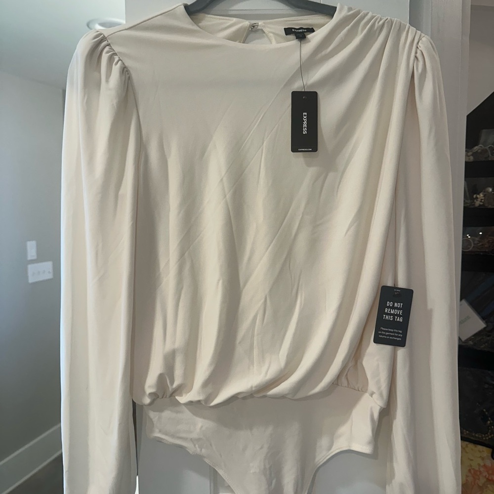 Express Ivory Long Sleeve Top